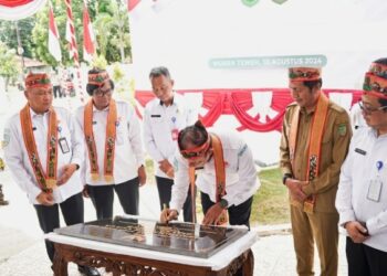 Sekretaris Daerah Kabupaten Barito Utara, Muhlis, yang menghadiri peresmian Radar Cuaca C-Band Muara Teweh, Senin (10/8/2026).