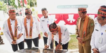 Sekretaris Daerah Kabupaten Barito Utara, Muhlis, yang menghadiri peresmian Radar Cuaca C-Band Muara Teweh, Senin (10/8/2026).