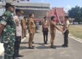 Kontingen Kwarcab Pramuka Barito Timur dilepas oleh Bupati M. Yamin dan Wabup Adi Mula Nakalelu, di Halaman Kantor Bupati Bartim, Selasa (11/8/2026).