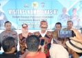Ketua Tim penilai Kompolnas ompolnas Dr. Yusuf Warsyim, S.Ag., M.H., didampingi Bupati Barito Selatan Eddy Raya Samsuri, S.T., M.M., Wakil Bupati Khristianto Yudha, S.T, M.T., serta Kapolres Barsel AKBP Jecson R. Hutapea, S.I.K., M.H., saat diwawancarai awak media. (ist)