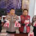 Kapolres Lamandau AKBP Eko Yusmiarto, beserta jajaran dalam press release pengunkapan sabu, Kamis (13/8/2026). (ist)