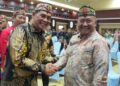 Bupati Barito Utara, H. Shalahuddin, bersama Kajati Kalteng Hendrizal Husin, dalam malam ramah tamah, Jumat (14/8/2026) malam.