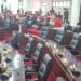 Jajaran anggota DPRD Murung Raya dengan seksama menyimak pidato kenegaraan dalam Rapat Paripurna Istimewa, Jumat (14/8/2026).