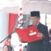 Ketua DPRD Murung Raya, Rumiadi, membacakan Naskah Proklamasi Kemerdekaan Republik Indonesia di momen Upacara HUT ke-81 RI, Senin (17/8/2026).