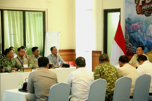 Gubernur Kalimantan Tengah, Agustiar Sabran, dalam rakor Karhutla dengan Presiden RI Prabowo Subianto beserta jajaran, ketika mengunjungi Kalimantan Tengah, Minggu (23/8/2026). (ist)