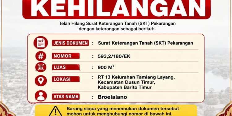 Pamflet pengumuman.
