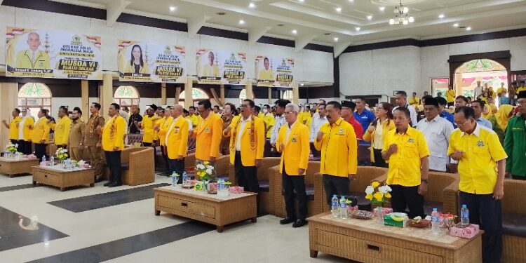 Pelaksanaan Musda VI Golkar Barito Timur di GPU Mantawara, Senin (24/8/2026).