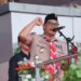 Bupati Barito Utara, H. Shalahuddin, memberikan semangat ketika menghadiri peringatan HUT ke-65 Gerakan Pramuka tingkat Kwartir Cabang (Kwarcab) Barito Utara sekaligus membuka Pesta Siaga Tingkat Kabupaten Barito Utara Tahun 2026 di Arena Terbuka Tiara Batara, Muara Teweh, Senin (24/8/2026).