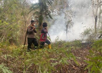 Penanganan kebakaran lahan RT 5 Desa Dayu, Kecamatan Karusen Janang, Sabtu (29/8/2026). (ist)