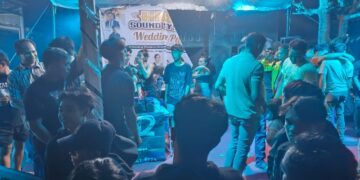 Musik DJ dalam acara syukuran di Jalan Pasendeng, Kelurahan Sabaru, Kecamatan Sabangau, Kota Palangka Raya, yang dibubarkan.