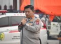 Kapolresta Palangka Raya Kombes Pol Dedy Supriadi, S.I.K., M.H., memimpin apel kesiapan personel gabungan di Kantor BPBD Kota Palangka Raya, Senin (31/8/2026). (ist)