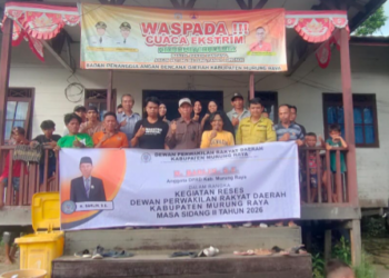 Anggota DPRD Kabupaten Murung Raya dari Fraksi PKS H. Barlin, ketika melaksanakan Reses di Desa Dirung Sararong, Kecamatan Barito Tuhup Raya, Rabu (1/7/2026).