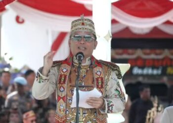 Gubernur Kalteng H. Agustiar Sabran, menyampaikan pelbagai dalam momentum Hari Jadi ke-24 Kabupaten Murung Raya, Sabtu (1/8/2026).