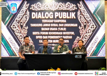 Ketua Komisi II DPRD Murung Raya, Bebie (kanan), mengikuti dialog publik tentang TJSLB yang diselenggarakan di Jakarta, Kamis (16/7/2026). (ist)