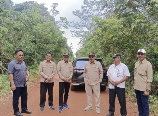 Komisi IV DPRD Kalteng meninjau ruas lanjutan perbaikan Jalan Cempaka Mulia-Kampung Melayu di Kotawaringin Timur. (ist)
