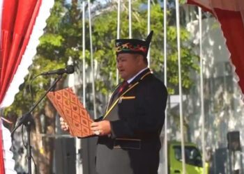Ketua DPRD Kabupaten Kapuas, Ardiansah., S.Hut., M.M., mendapat kepercayaan untuk membacakan Pembukaan Undang-Undang Dasar (UUD) 1945 dalam Upacara Peringatan Hari Ulang Tahun (HUT) ke-81 Kemerdekaan Republik Indonesia Tahun 2026 di Stadion Panunjung Tarung Kuala Kapuas, pada Senin (17/8/2026) pagi. (ist)