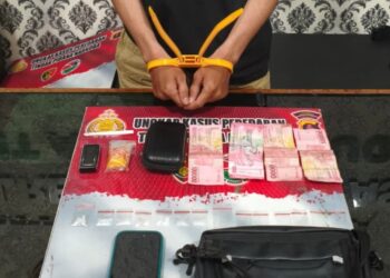 Barang bukti yang diamankan.