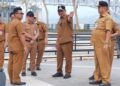 Bupati Barito Utara H. Shalahuddin, mencek progres pembangunan pelebaran jalan, Senin (7/9/2026).