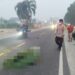 Personel Polsek Sabangau yang melakukan pengamanan TKP pasca insiden kecelakaan, Selasa (8/9/2026). (ist)