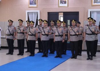 Serah terima jabatan sejumlah kapolres di wilayah Polda Kalteng, Rabu (9/9/2026). (ist)