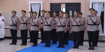 Serah terima jabatan sejumlah kapolres di wilayah Polda Kalteng, Rabu (9/9/2026). (ist)
