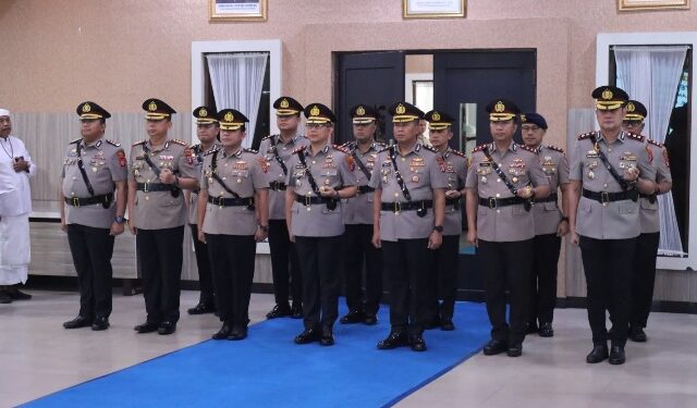 Serah terima jabatan sejumlah kapolres di wilayah Polda Kalteng, Rabu (9/9/2026). (ist)