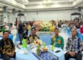 Bupati Barito Utara, H. Shalahuddin, dan Wabup Felix Soenadi Y. Tingan, bersama Kapolres Lama AKBP AKBP Singgih Febiyanto serta Kapolres Baru AKBP Irnanda Oktoria, dalam malam pisah sambut, Sabtu (12/9/2026).