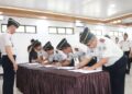 Penandatanganan Perjanjian Kinerja Tahun Anggaran 2026 dan Pemberian Penghargaan Unit Pelaksana Teknis (UPT) di lingkungan Kantor Wilayah Direktorat Jenderal Pemasyarakatan Kalimantan Tengah, Senin (14/9/2026). (ist)