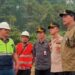 Bupati Barito Utara H. Shalahuddin, meninjau progres pembangunan Jembatan Lemo, Rabu (16/9/2026).