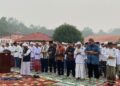 Pelaksanaan Salat Istisqa yang dilakukan jajaran Rutan Tamiang Layang, Jumat (18/9/2026). (ist)