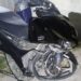 Sepeda motor aerox yang rusak parah usai terlibat kecelakaan lalu lintas.