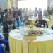 Bupati Barito Utara, H. Shalahuddin (dua dari kanan) bersama Gubernur Kalteng, H. Agustiar Sabran, dan jajaran kepala daerah di Kalimantan Tengah ketika menghadiri HUT Barito Selatan, Senin (21/9/2026).