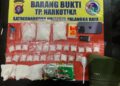 Penampakan barang bukti ratusan gram sabu.