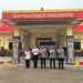 Kepala Rutan Tamiang Layang, Agung Novarianto, beserta jajaran Brimob C Pelopor Kalteng di Lenggang, usai koordinasi, Selasa (22/9/2026). (ist)