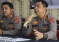 Kapolresta Palangka Raya Kombes Pol. Andiyatna, S.I.K., M.H., mengungkapkan kasus tersebut dalam press release di Mapolsek Pahandut, Jalan Ahmad Yani, Rabu (23/9/2026). (ist)