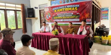 Pelaksanaan sosialisasi dan himbauan kamtibmas yang dilakukan jajaran Satresnarkoba Polres Kapuas di Kampung Bebas Narkoba, Senin (28/9/2026).