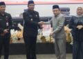 Wakil Bupati Barito Utara, Felix Sonadie Y. Tingan, bersama Waket I dan II Hj. Henny Rosgiaty Rusli, dalam Paripurna, Senin (28/9/2026).