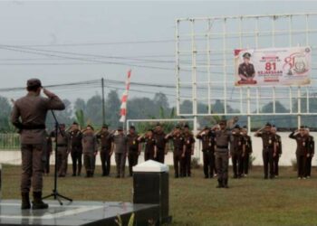 Pelaksanaan Upacara HUT ke-81 Kejaksaan RI yang dilaksanakan jajaran Kejari Barito Timur, Rabu (2/9/2026). (ist)