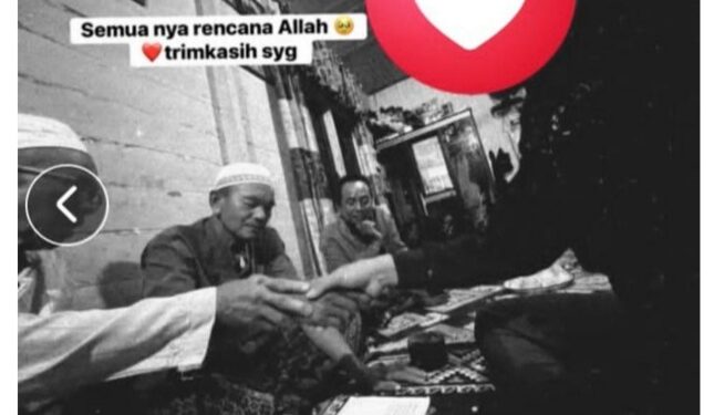 Dokumentasi momen pernikahan antara tersangka H dan saksi sdri. Y. (ist)