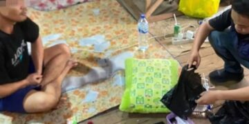 Penggerebekan di Puntun Palangka Raya yang dilakukan oleh petugas, Jumat (9/10/2026). (ist)