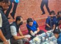 Razia dan pemeriksaan urine pada beberapa THM yang ada di Palangka Raya, Minggu (18/10/2026). (ist)