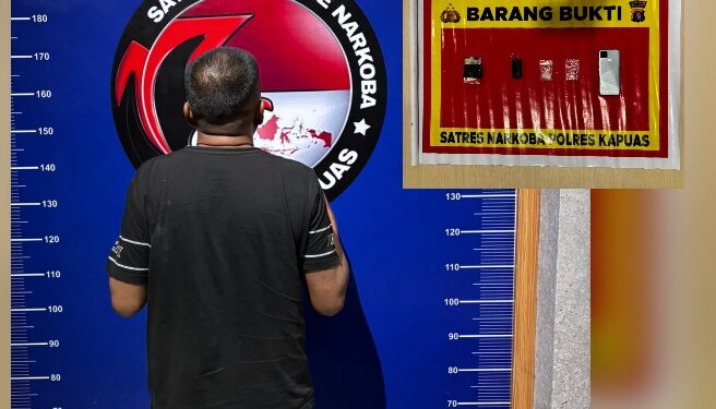 RH dan barnag bukti yang diamankan jajaran Satresnarkoba Polres Kapuas.