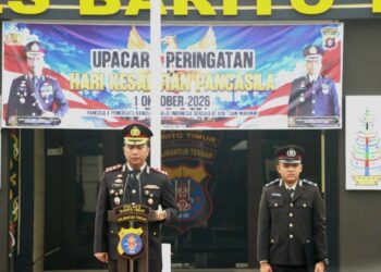 Kapolres Bartim AKBP Iqbal Sengaji memimpin Upacara Hari Kesaktian Pancasila, Kamis (1/10/2026). (ist)
