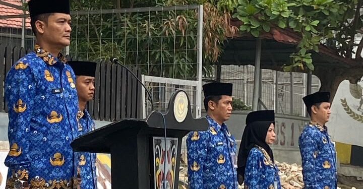 Kepala Rutan Tamiang Layang, Agung Novianto, memimpin Upacara Hari Kesaktian Pancasila, Kamis (1/10/2026). (ist)