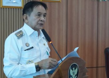 Bupati Bartim, M. Yamin ketika membuka Focus Group Discussion (FGD) I RDTR dan Konsultasi Publik I Kajian Lingkungan Hidup Strategis (KLHS) RDTR Wilayah Kabupaten Barito Timur di Ruang Rapat Bupati Bartim, Rabu (7/10/2026). (ist)