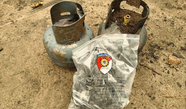 Dua tabung LPG yang diamankan petugas. (ist)