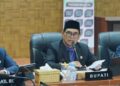 Bupati Barito Utara H. Shalahuddin memimpin kegiatan sosialisasi dan koordinasi bersama masyarakat Desa Lemo di Ruang Rapat Sekretariat Daerah (Setda) Barito Utara, Jumat (23/10/2026).