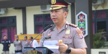 Kapolres Barito Timur AKBP Iqbal Sengaji, memimpin Upacara Hari Sumpah Pemuda, Rabu (28/10/2026). (ist)