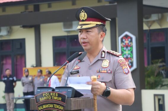 Kapolres Barito Timur AKBP Iqbal Sengaji, memimpin Upacara Hari Sumpah Pemuda, Rabu (28/10/2026). (ist)