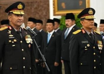Proses pelantikan Kapolri Komjen Pol Suyudi Ario Seto, di Istana Negara Jakarta, Kamis (1/10/2026). (ist)